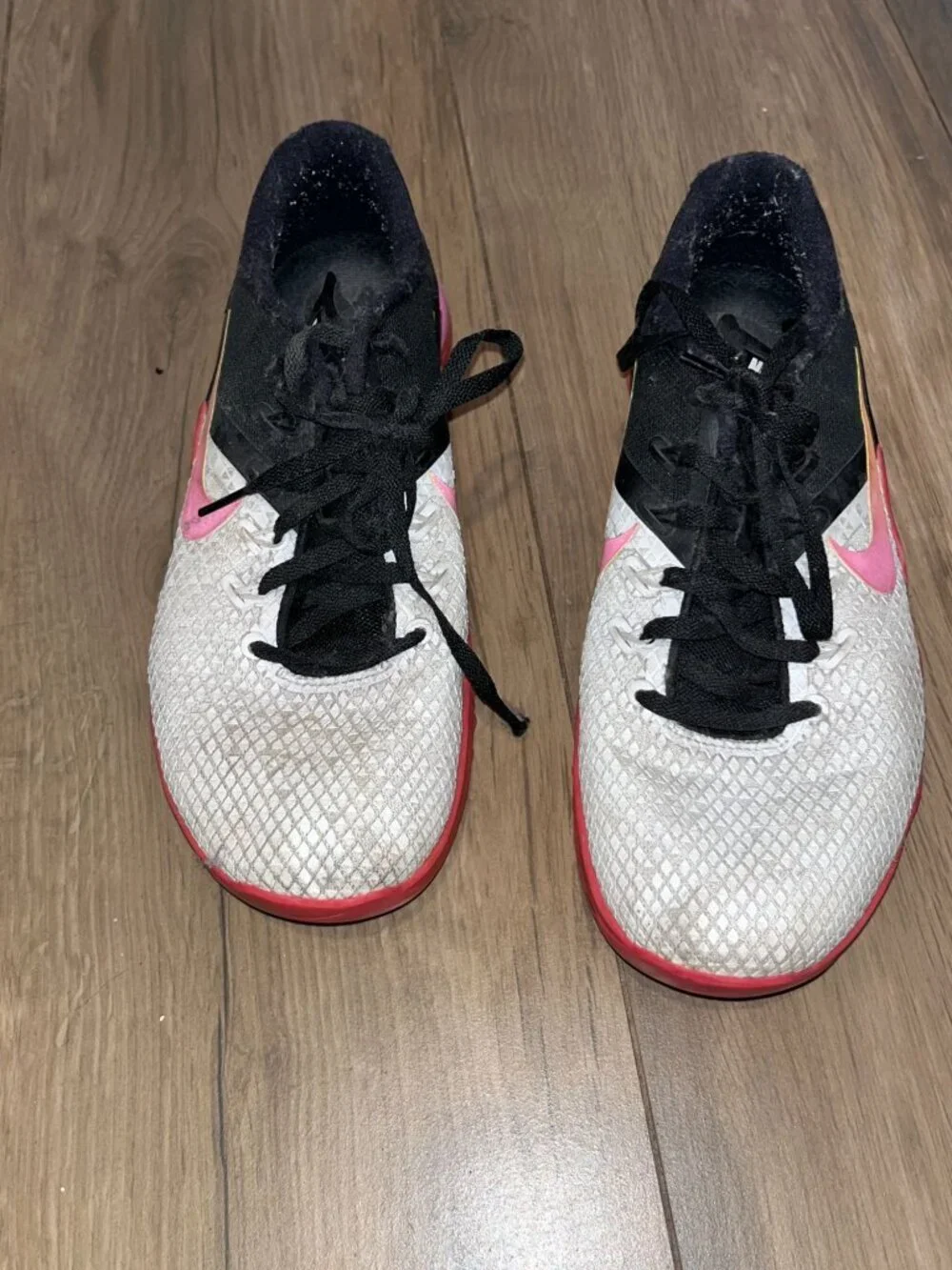 Nike Metcon 5 Womens Training Shoes White/Black/Pink Size 8